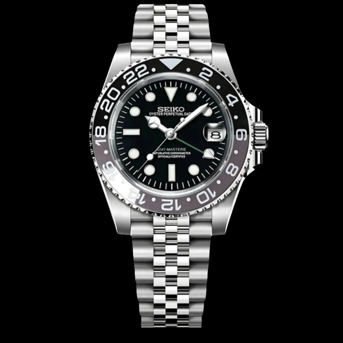 Seiko Mod GMT Bruce Wayne