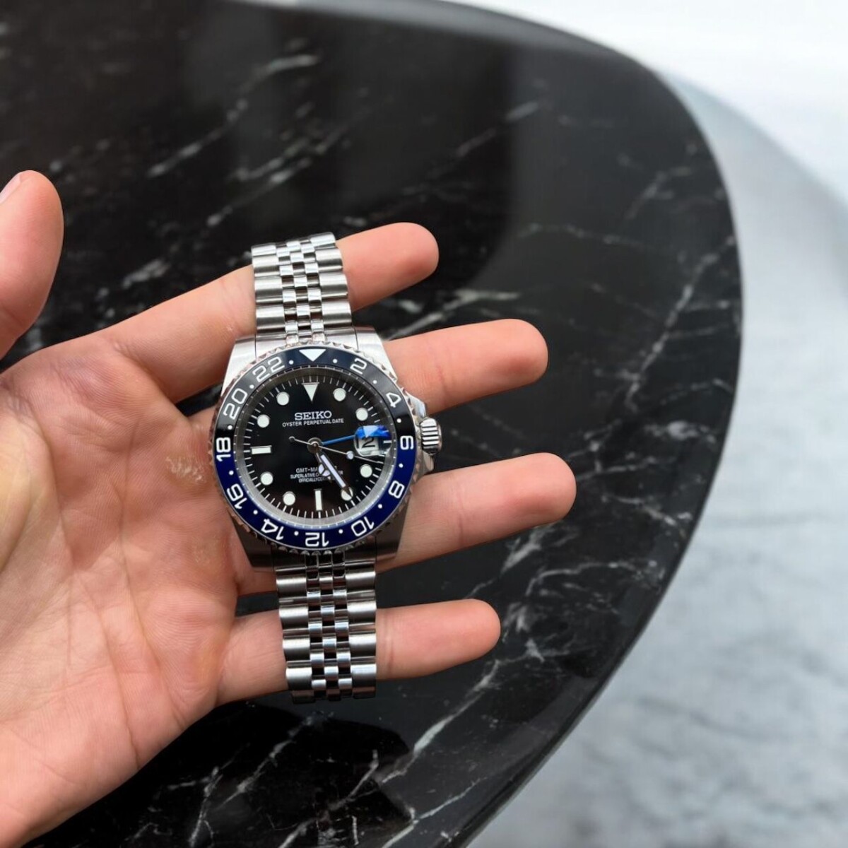 Seiko mod GMT batman